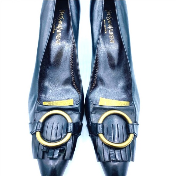 YSL - Yves Saint Laurent Rive Gauche Tassel Luxury Leather Pump - Picture 4 of 12